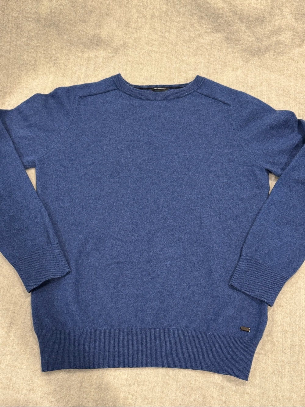 Strellson Finest Lambswool Crew Neck Sweater Blue Men’s Size M Switzerland